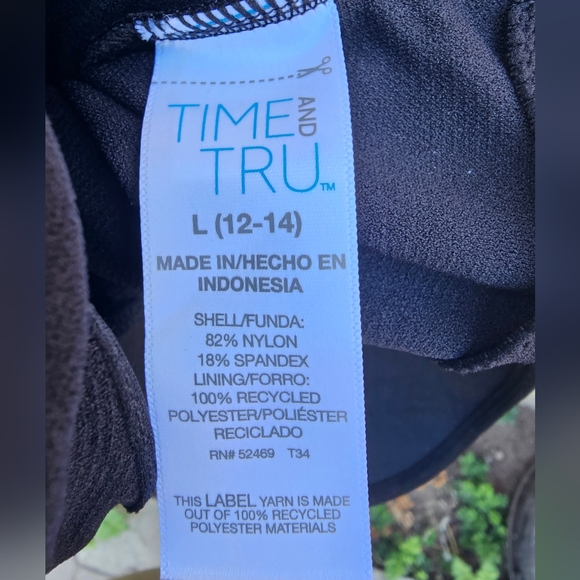 Time and True Womens Black Swimsuit - Size L - Picture 3 of 5